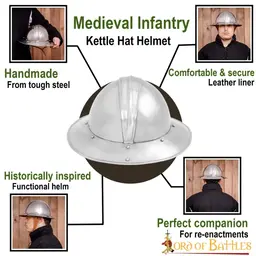 Medieval kettle hat - Celtic Webmerchant