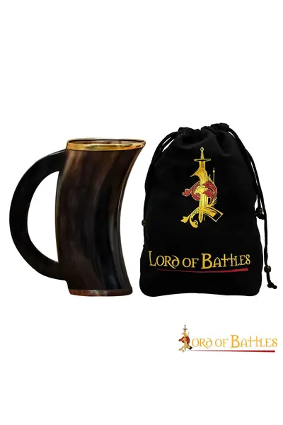 Luxe Viking mok met messing rand - Celtic Webmerchant