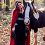 Velvet cloak Ilja, red - Celtic Webmerchant