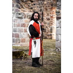 Surcoat, kariert, weiß-rot - Celtic Webmerchant