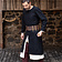 Burgschneider Medieval tunic Everard, black - Celtic Webmerchant