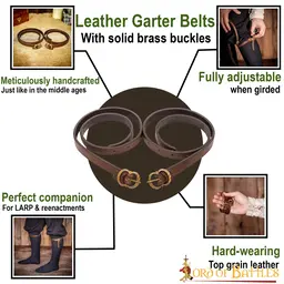 Medieval leather garters - Celtic Webmerchant