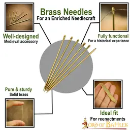 Mässingsnålar, uppsättning av 6 stycken - Celtic Webmerchant