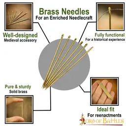 Messingnadeln, Set von 6 Teilen - Celtic Webmerchant