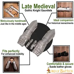 Laat-middeleeuwse gotische pantserhandschoenen - Celtic Webmerchant