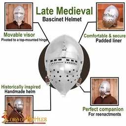 Bascinet Klappvisier del XIV secolo - Celtic Webmerchant