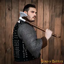 1300 -talet Battle Ax med Hammer Blade, Maciejowski Bibeln - Celtic Webmerchant