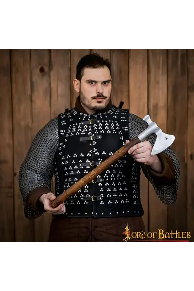 1300 -talet Battle Ax med Hammer Blade, Maciejowski Bibeln - Celtic Webmerchant