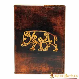 Leather book Celtic boar Knochnagael - Celtic Webmerchant