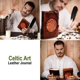 Leather book Celtic spirals - Celtic Webmerchant