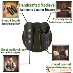 Leather bracers Noralf - Celtic Webmerchant