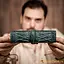 Leather journal fantasy, green - Celtic Webmerchant