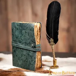 Carnet en cuir fantasy, vert - Celtic Webmerchant