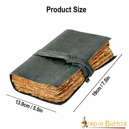 Skórzana książka fantasy, zielona - Celtic Webmerchant