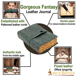 Carnet en cuir fantasy, vert - Celtic Webmerchant