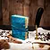 Lord of Battles Carnet en cuir fantasy, bleu - Celtic Webmerchant