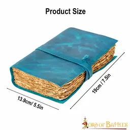 Carnet en cuir fantasy, bleu - Celtic Webmerchant
