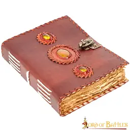 Leather diary with stones - Celtic Webmerchant