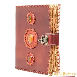 Leather diary with stones - Celtic Webmerchant