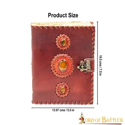 Leather diary with stones - Celtic Webmerchant