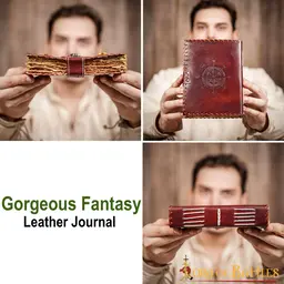 Leather diary with stones - Celtic Webmerchant