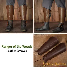 Leather greaves Ubbe - Celtic Webmerchant