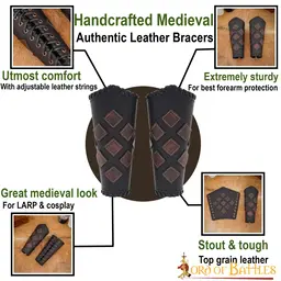 Leather bracers Algar - Celtic Webmerchant