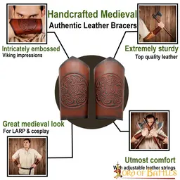 Leather bracers Ingalvur - Celtic Webmerchant