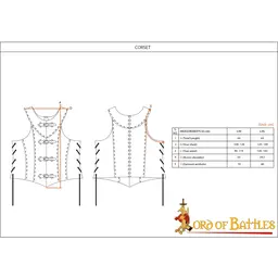 Corset de bataille en cuir Nessa - Celtic Webmerchant