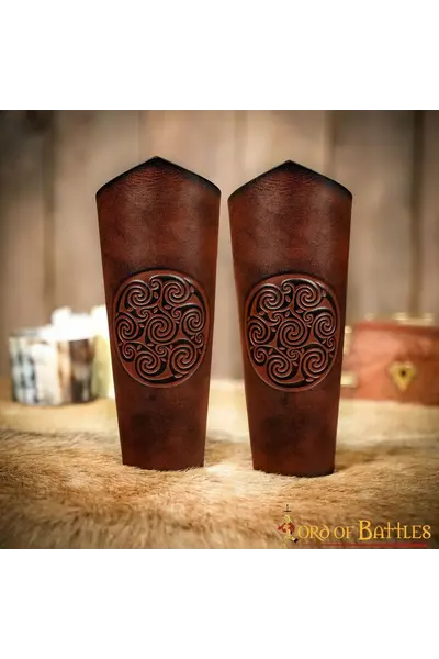 Leren bracers Ingalvur, lang - Celtic Webmerchant