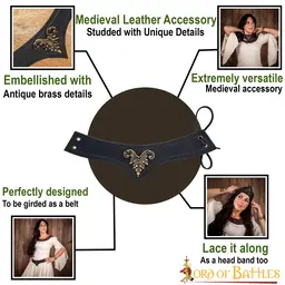 Tiara en cuir Estel - Celtic Webmerchant