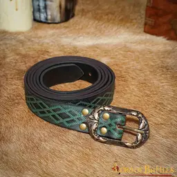 Leather belt Elrohir, red - Celtic Webmerchant