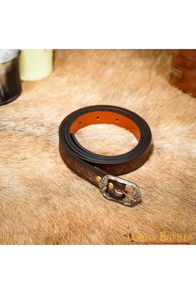 Leather belt Melian, brown - Celtic Webmerchant