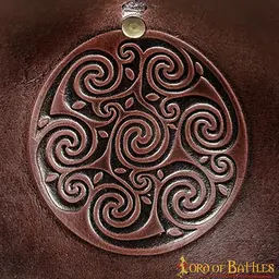 Spallière en cuir avec spirales celtiques - Celtic Webmerchant