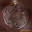 Leather pauldron Celtic spirals - Celtic Webmerchant