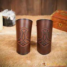 Brazales de cuero Mjolnir - Celtic Webmerchant