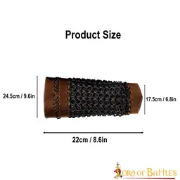 Bracciali da cacciatore di mostri in pelle con maglia di ferro - Celtic Webmerchant