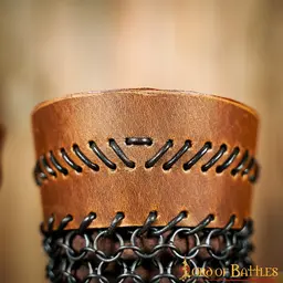 Bracciali da cacciatore di mostri in pelle con maglia di ferro - Celtic Webmerchant
