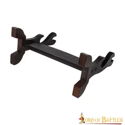 Wooden table stand for sword and axe - Celtic Webmerchant