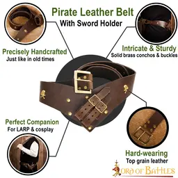 Pirate belt with sword holder - Celtic Webmerchant