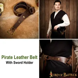 Pirate belt with sword holder - Celtic Webmerchant