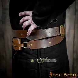 Cinturón con soporte de espada, marrón - Celtic Webmerchant