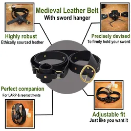 Ceinture avec porte-épée, marron - Celtic Webmerchant