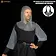 Mythrojan Capuche de mailles galvanisée, bordure en laiton, anneaux ronds non rivetés - Celtic Webmerchant