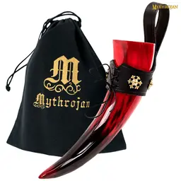 Teuflisches Trinkhorn mit luxuriöser Trinkhornhalterung - Celtic Webmerchant