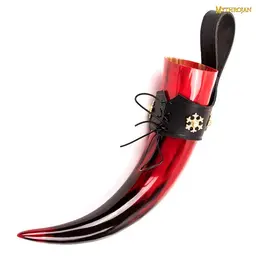 Teuflisches Trinkhorn mit luxuriöser Trinkhornhalterung - Celtic Webmerchant