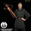 Capuche de mailles noires, bordure en laiton, anneaux ronds non rivetés - Celtic Webmerchant