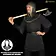 Mythrojan Black chainmail coif, brass edge, butted round rings - Celtic Webmerchant