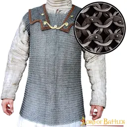 Roman lorica hamata, blandade platta ringar - runda nitar - Celtic Webmerchant