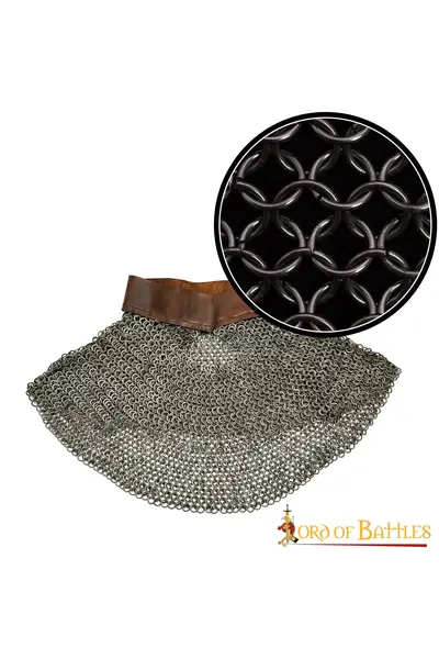 Aventail av ringbrynja, oinvidgad fjäderstål, 9 mm - Celtic Webmerchant